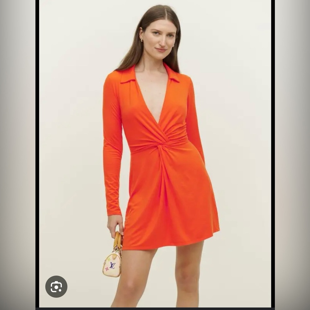 New reformation Kyler Dress in Flame size Small